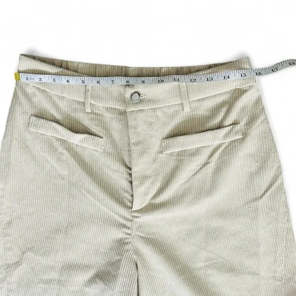Women's Vintage mCorduroy Trousers Simple Wide Leg Trousers for in Khaki. Large - Picture 5 of 6